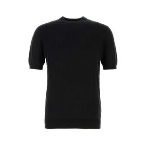 Fedeli Men Black Cotton Sweater